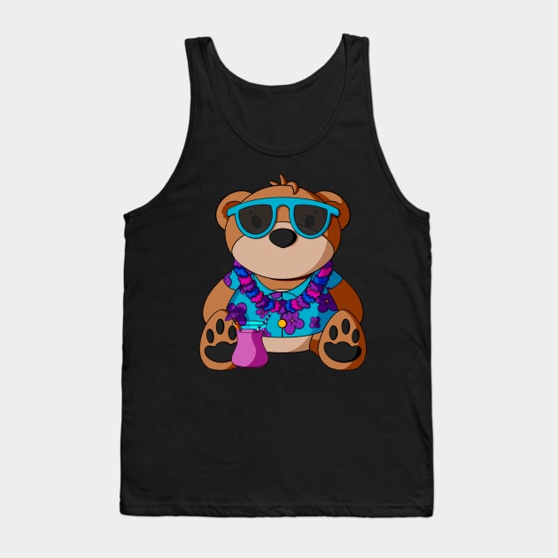 Hawaiian Vacation Boy Teddy Bear Tank Top by Alisha Ober Designs